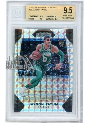 Jayson Tatum 2017-18 Panini Prizm Mosaic Rookie Card #20 BGS 9.5 - Image 1 of 2