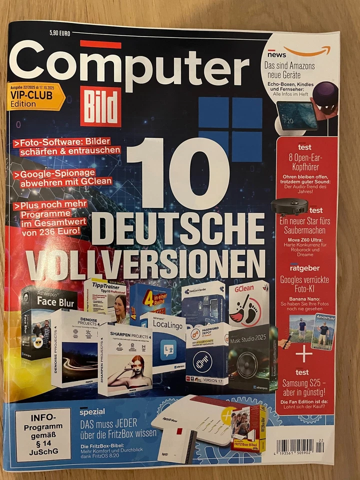 Computer Bild Ausgabe 22/2025 inkl. CD 10 deutsche Vollversionen - Bild 1 von 4