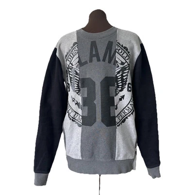 Diesel Y2K Streetwear black Label Designer Men’s L Sweatshirt Grey Black Vintage - Image 1 of 4