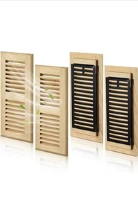 Pcs Red Oak Wood Floor Register with Damper, 4 x 10 Inch Drop in Vent Cover - Picture 1 of 3