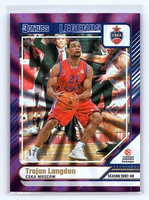 Trajan Langdon 2024-25 Donruss EuroLeague #194 Purple Laser #/99 - Image 1 of 2