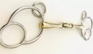 Universal 3 Ring Gag Horse Bit German Silver & SS BNWT ( UK Stock) - Picture 1 of 3