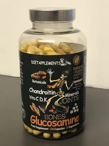Diet Applements - Bones GLUCOSAMINE - 180 Capsules. BRAND NEW. EXP:10/2027. - Picture 1 of 5