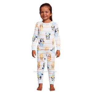 BLUEY Disney Pajamas Toddler Size 12M 18M 2 3 4 5 Boys Girls Shirt Pants Cotton - Picture 1 of 4