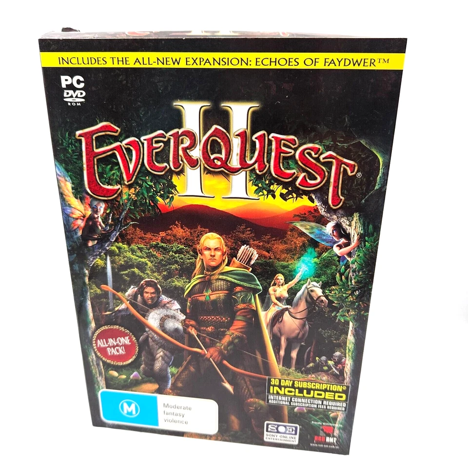 EVERQUEST II (2) Game (PC) Windows (c) Version 2004 SMALL BOX INC EXPANSION - Image 1 of 4