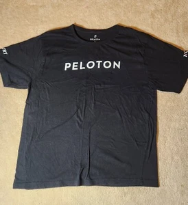 Peloton Century Club 100th Ride Graphic Short Sleeve T-Shirt Black Size L Large - Picture 1 of 4