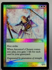 Magic-mtg-ancestor's chosen foil judgment-uncommon-creature-nm