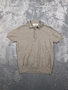 Camisa Polo Buck Mason Tejida Avalon Gris Jaspeado Claro Beige Algodón Para Hombres Talla Xs - Imagen 1 de 8