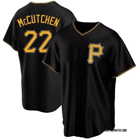 ANDREW MCCUTCHEN #22 MLB JERSEY BLACK AND GOLD Cover
