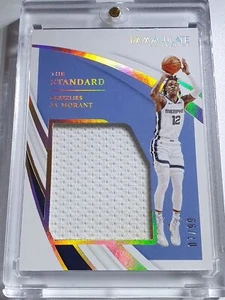 2020 Immaculate Ja Morant #PATCH /99 Game Worn Jumbo Jersey - Edge Wear - Picture 1 of 4
