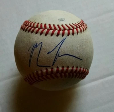 MATT THAIS autograph Rawlings Baseball LOS ANGELES ANGELS OF ANAHEIM Virginia - Image 1 of 4