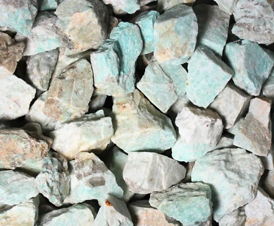 Amazonite - Rough Rocks for Tumbling - Bulk Wholesale 1LB options - Image 1 of 4