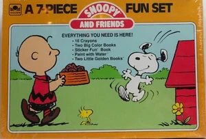 Peanuts Snoopy & Friends & Golden 7 Piece Fun Set Sealed - Picture 1 of 4