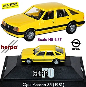 Opel Ascona C SR Hatchback Sedan 1981-88 Yellow 1:87 Herpa 100809 - Picture 1 of 5