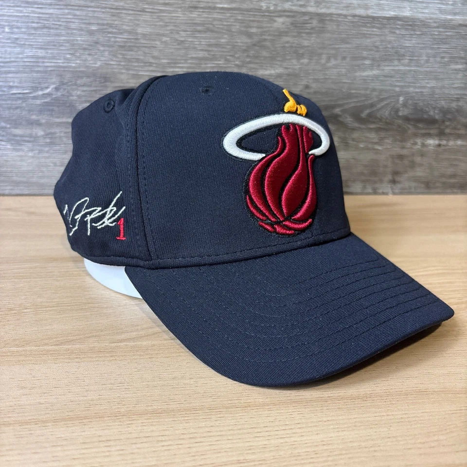 Miami Heat Hat Cap Fitted L/XL Black Performance Basketball Tyler Herro Adidas - Image 1 of 4