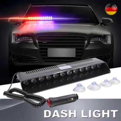 12 LED Auto Blitzlicht Frontblitzer Warnleuchte Dash Strobe Notfall Warnung 12 W - Bild 1 von 4
