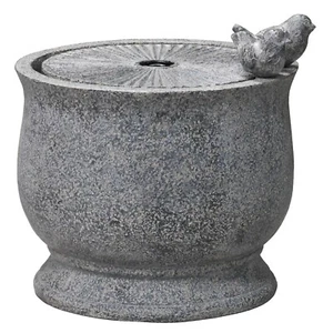 Serenity Granite Effect Birdbath Water Feature 30cm Tall Self Contained 10m Lead - Picture 1 of 5