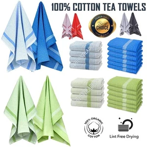 Toallas de té de cocina 100 % algodón egipcio para limpiar platos tela vidrio toalla secadora - Imagen 1 de 14