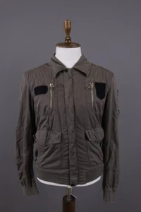 Aeronautica Militare Brown Full Zip Patched Multipocket Coat Jacket Size 52 - Picture 1 of 19