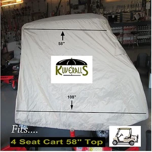 Kuveralls HEAVY DUTY 600 Denier, 4 Seat Golf Cart Cover With Storage Bag - Picture 1 of 7