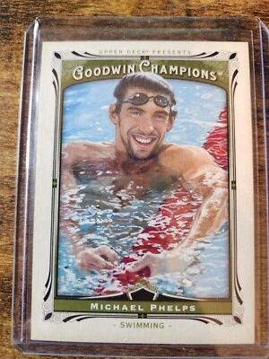 2013 Upper Deck Goodwin Champions Michael Phelps #92 medallista de oro de natación Foto 1 de 2