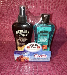 Hawaiian Tropic Tanning Oil Spray FPS 4 & After Sun Gel , 240 ml Each, Sealed. - Picture 1 of 12