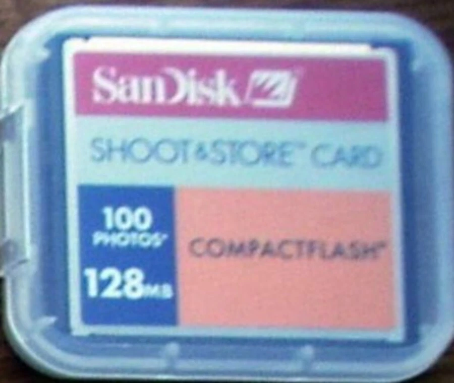 Sandisk 128MB Shoot & Store CF Card (SDCFS-128-A99) - Image 1 of 1