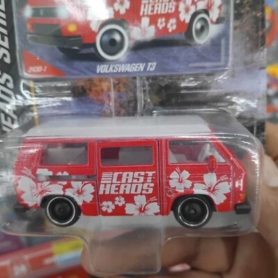 MAJORETTE VOLKWAGEN T3CAST CABEZAS ROJO Metal Coche INCLUIDO JAPÓN Deporte Divertido Lujo Foto 1 de 4