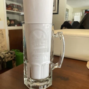 Germany Epcot 8” Tall Clear Glass Beer Stein Mug Disney Logo Jumbo Size - Picture 1 of 23