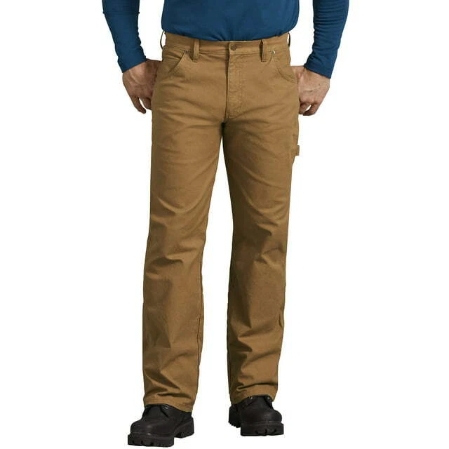 Dickies Men's Carpenter Jeans 44 X 32 Pants Relaxed Fit Straight Leg Brown Flex