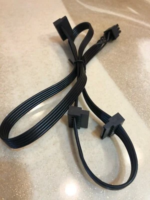 Corsair CX850M  CX750M ,HX,SF,RMX SERIES   6 Pin to 3 SATA  DRIVER POWER CABLE - Image 1 of 3