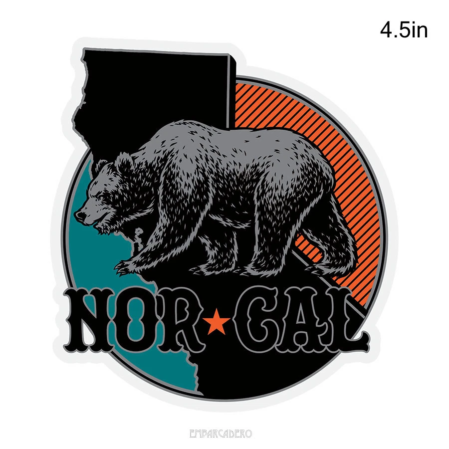 NOR CAL North Region Sticker Skateboard NORCAL Bear 4.5in NCA1