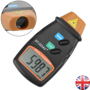 Digital Tachometer New Motor LCD Speed Non-contact Display Tach Meter Measuring - Picture 1 of 12