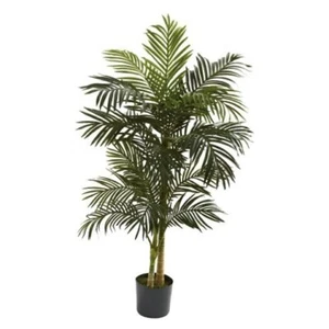 5ft. Golden Cane Palm Artificial Tree, Green Palm Tree - Picture 1 of 7