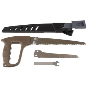 MFH Hand Saw 2 Saw Blades Sheath With Belt Clip Camping Survival Bug Out - Picture 1 of 4