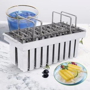 Commercial Metal Molds Ice Lolly Popsicle Ice Cream Stick Holder 20pcs DIY Tool - Picture 1 of 12