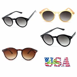 Gafas de sol para mujer pequeñas vintage retro redondas clásicas rave moda gafas negras - Imagen 1 de 4