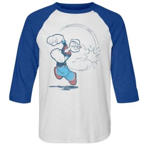 Popeye Vintage 3/4 Sleeve Comics Raglan - Picture 1 of 2