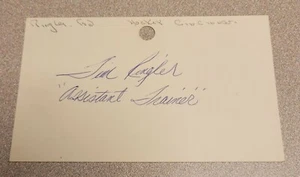 TIM RINGLER SIGNED 3x5 INDEX CARD WHA AUTOGRAPH ASST TRAINER CINCINNATI STINGERS - Picture 1 of 1