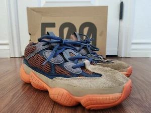 Size 5.5 Adidas Yeezy 500 'Enflame' Tan/Orange/Blue GZ5541 - Picture 1 of 7