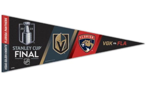 VEGAS GOLDEN KNIGHTS FLORIDA PANTHERS 2023 DUELING PREMIUM PENNANT 12"X30" NHL Cover
