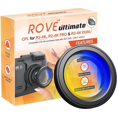 Filtro CPL Ultimate ROVE R2-4K, R2-4K PRO y R2-4K cámaras de tablero duales Foto 1 de 4