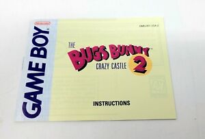 Bugs Bunny Crazy Castle 2 Nintendo Game Boy Manual Only Very Good Fast Shipping