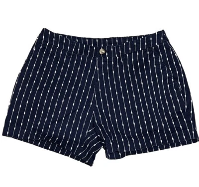 Pantalones cortos FADED Glory azul marino a rayas punteadas para mujer (talla 8) Foto 1 de 4