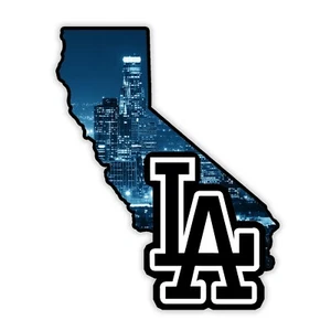 Los Angeles Dodgers STICKER - Downtown Skyline MLB Baseball LA California - Bild 1 von 4