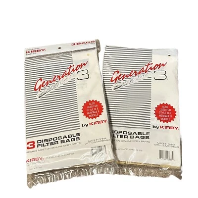 KIRBY GENERATION VACUUM CLEANER BAGS STYLE III - HERITAGE II MODELS  5 Bags - Image 1 of 4