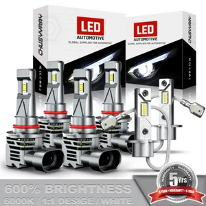 For Jaguar XJ6 1995 1996 1997 6000K LED Headlight High/Low Fog Light Bulbs Kit - Picture 1 of 16