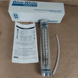*NEW* Blue-White F-40750LN-12 Acrylic Flowmeter 10Gpm F-410 - Picture 1 of 3