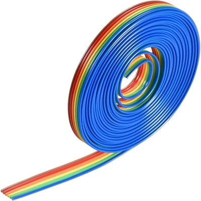 6P IDC Rainbow Flat Ribbon Cable 1.27mm Pitch 3M / 9.8Ft Length for Circuit Wiri - Image 1 of 4