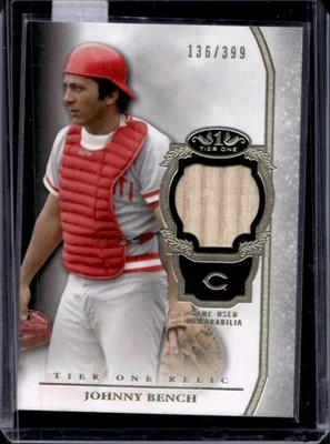2013 Topps Tier One Johnny Bench Relics Bat #136/399 Reds - Image 1 of 2